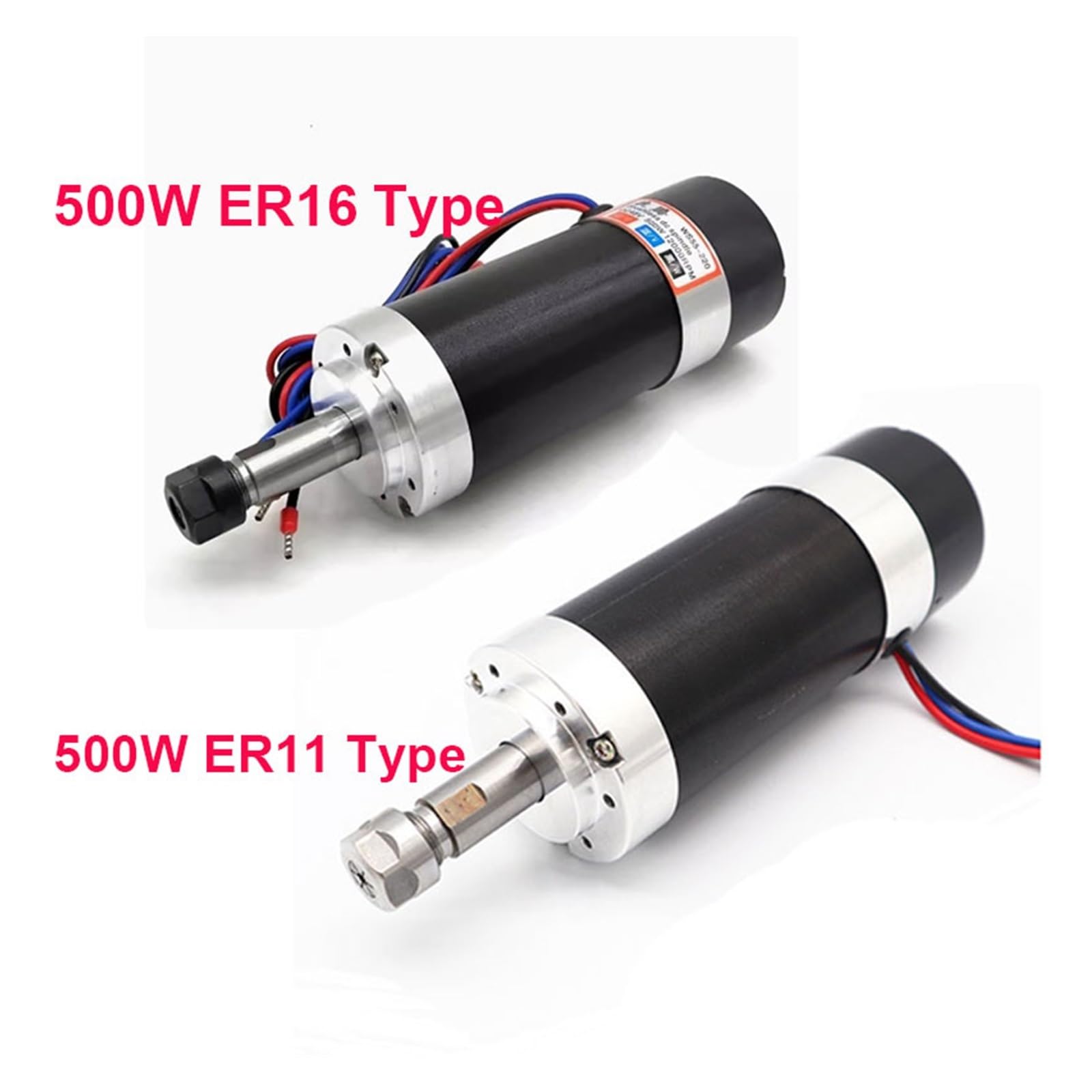 ER11/ER16 Collet 55mm PCB 500W / 300W chłodzony powietrzem bezszczotkowy silnik wrzecionowy grawerka 48V 12000R sterownik zasilacza + zacisk,Napęd elektryczny(300W Set 3,ER16)