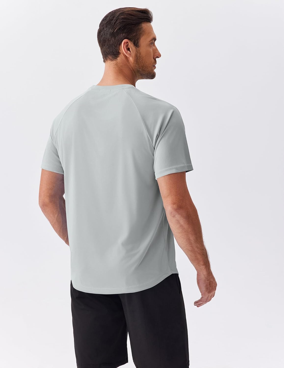 PINSPARK Mens 2 Pack UPF50+ Sun Protection Swim Surf Short Sleeve Athletic Shirts Rash Guard Quick Dry Performance Shirts - Image 4