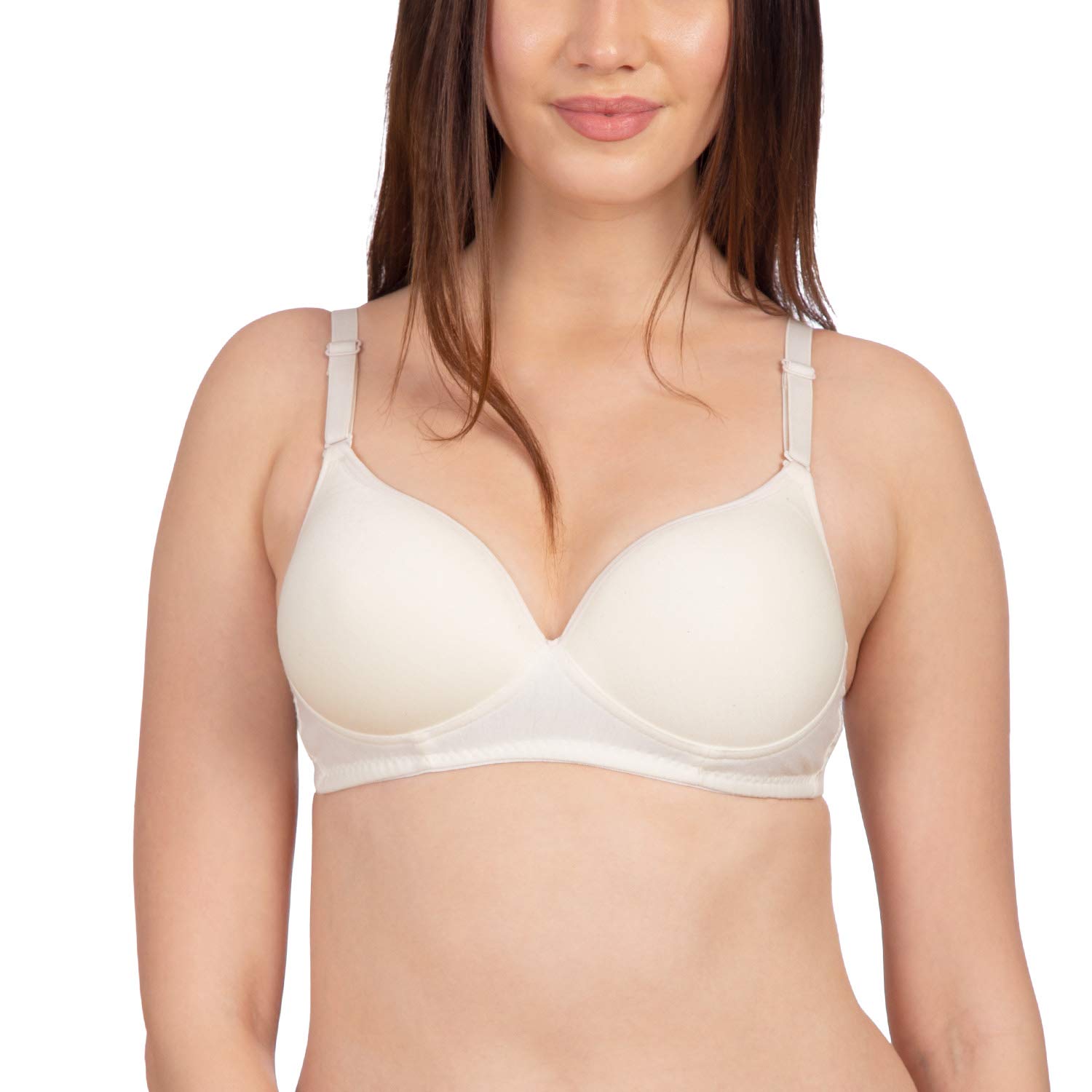 komli Heavily Padded Push-Up Bra - Cotton Rich - Balconette - 3/4th Coverage, Seamless, Wireless, Multiway Straps - T-Shirt Bra-picture-40
