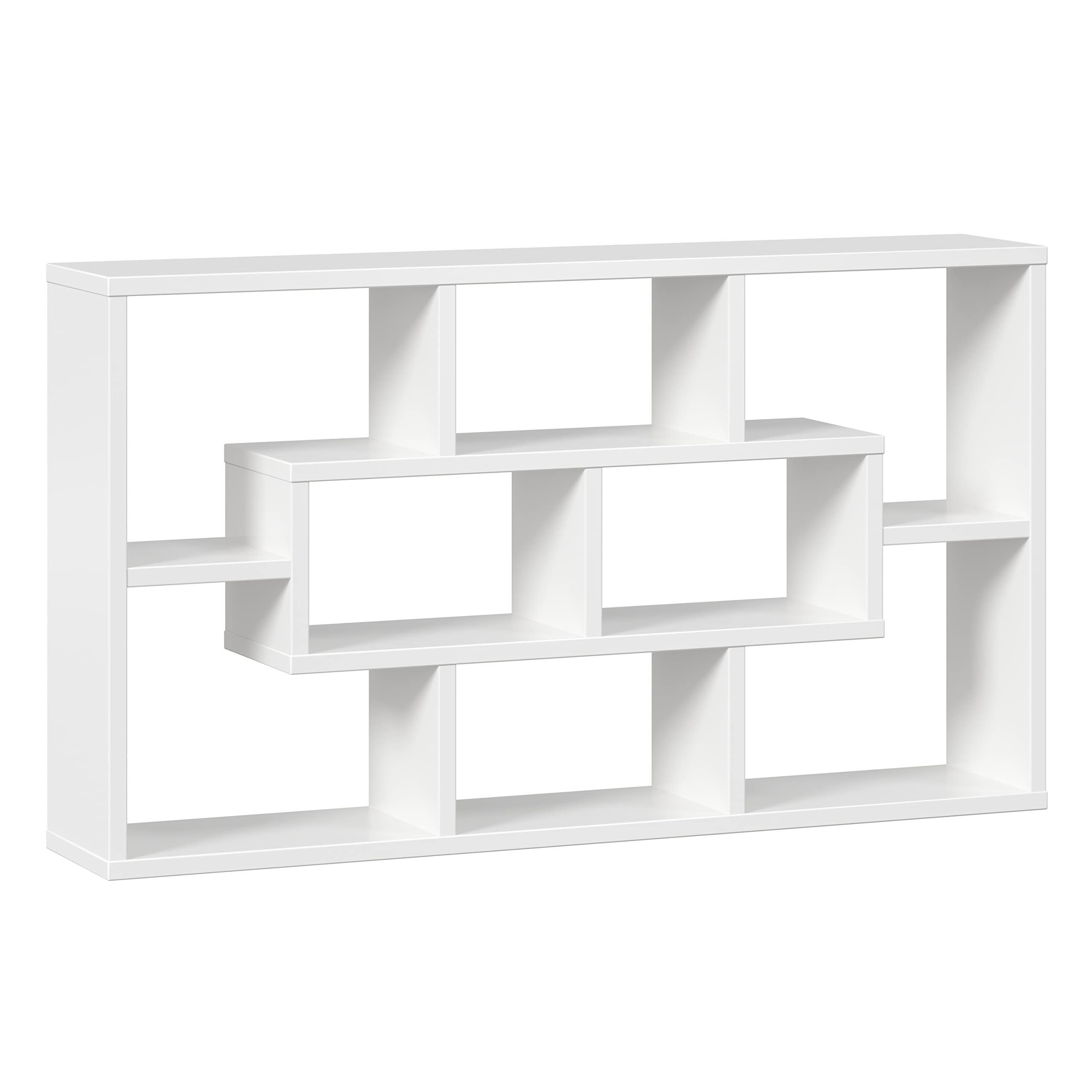 Mensola Da Parete WHOUS CHRONOS 120x25x28 Cm In Rovere - Con Bordo Rialzato, Per Soggiorno, Bagno, Sala Da Pranzo