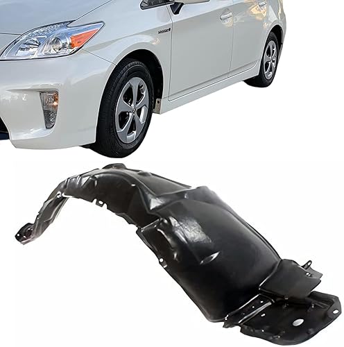 CarPartsDepot Protector de guardabarros delantero para el lado izquierdo, panel interior protector contra salpicaduras compatible con Toyota Prius