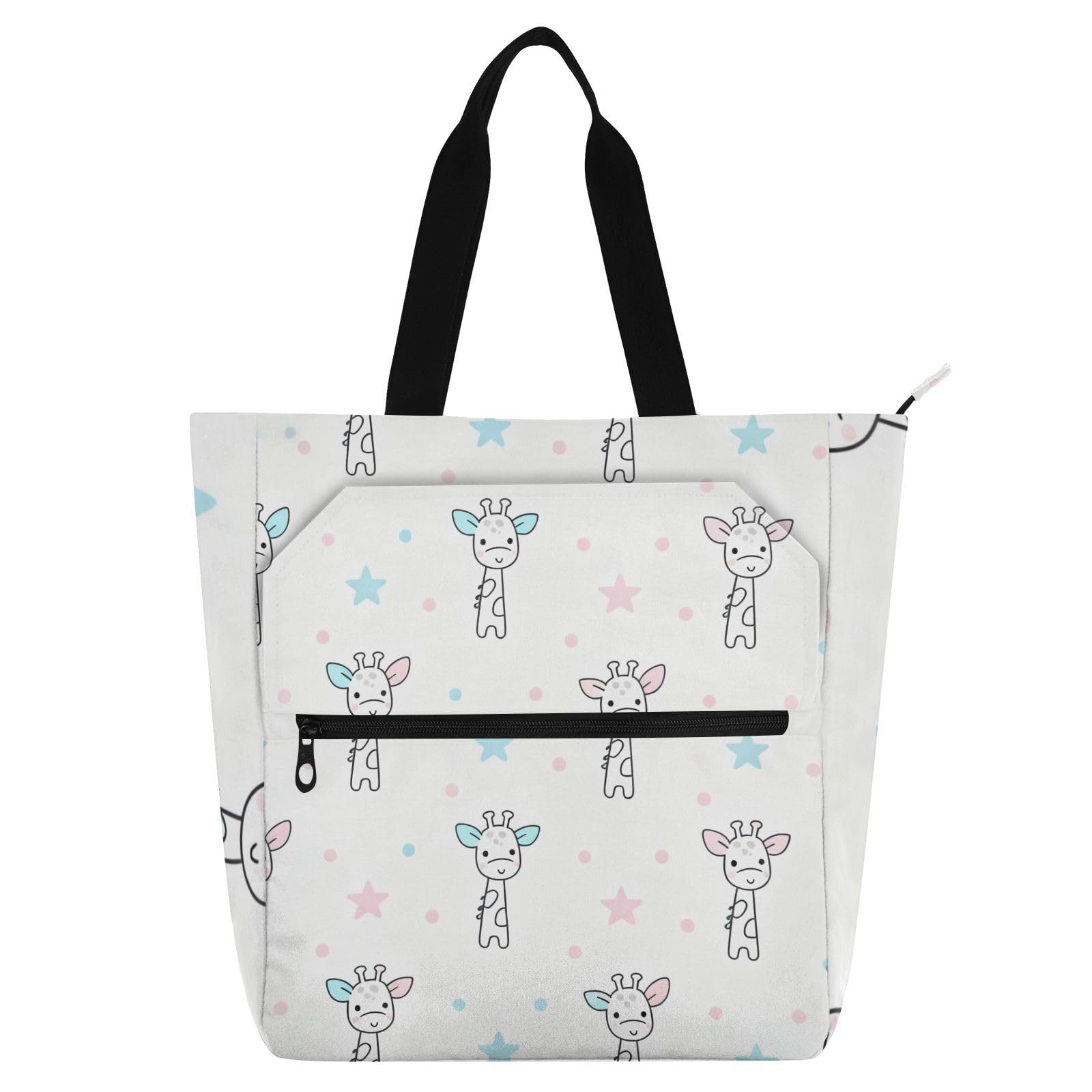Bolsa de libros para niños y adultos con bolsillos prácticos 8