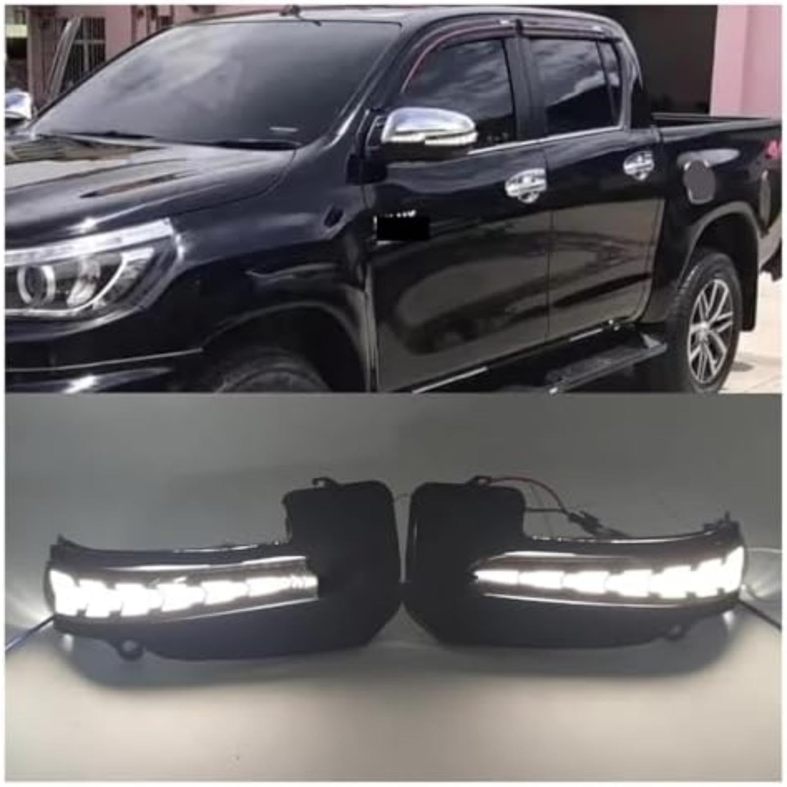 Kierunkowskaz samochodowy, dla TOYOTA, dla Hilux, dla Revo, dla Fortuner, dla Innova 2016-2021 zespół wskaźników Led dynamiczne boczne lusterko wsteczne Lampka kontrolna (Smoke shell)