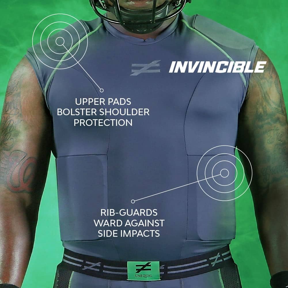 Amazon.com : Unequal Invincible Padded Compression Shirt
