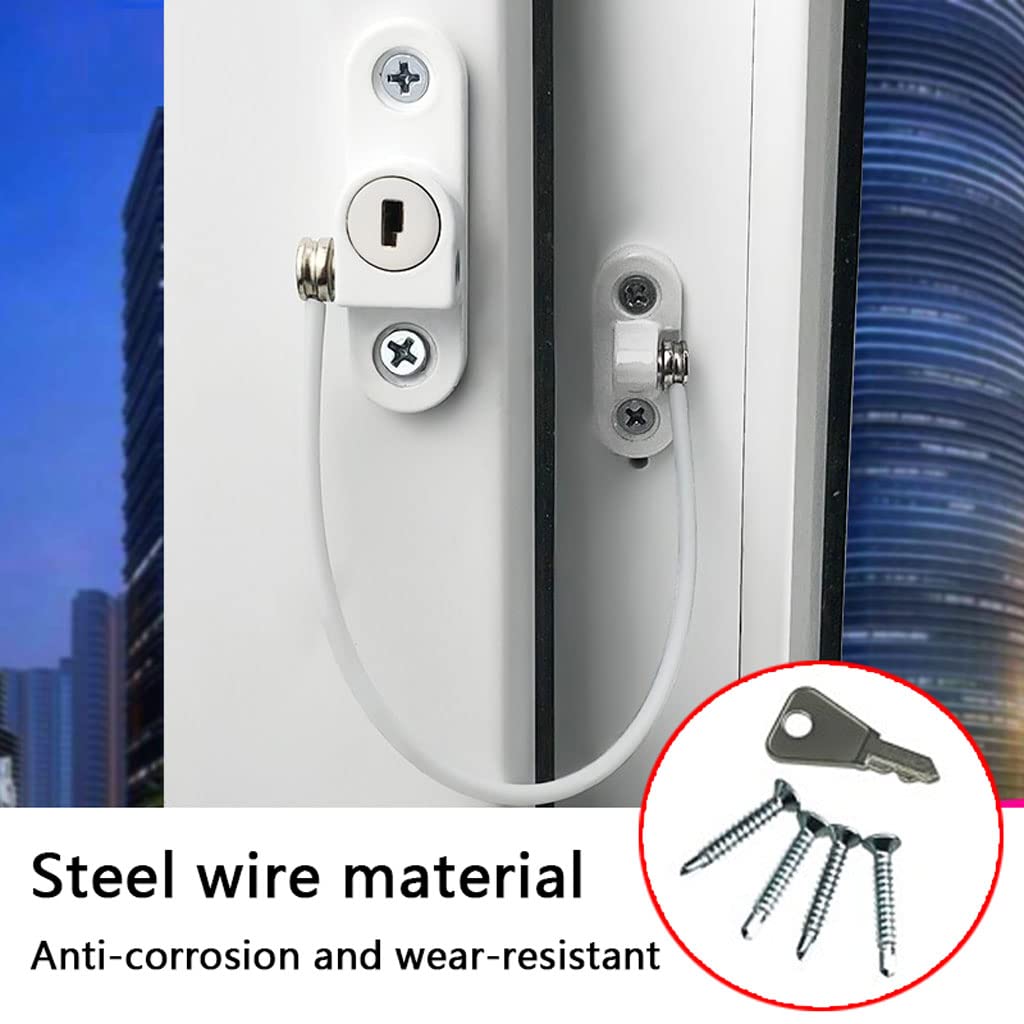 Cerraduras de restricción de Ventana, cerraduras de Seguridad para niños de restricción de Ventana, para Aluminio, Madera, Marcos de Ventana de Metal, Cerradura de Ventana de segur