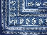 Block Print Square Cotton Tablecloth 58