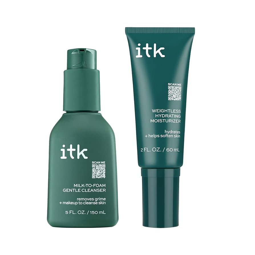 クレンジング・メイク落とし cleansing washing foam milk lotion set Amazon.com: ITK Skincare Cleanser + Moisturizer Set - Milk