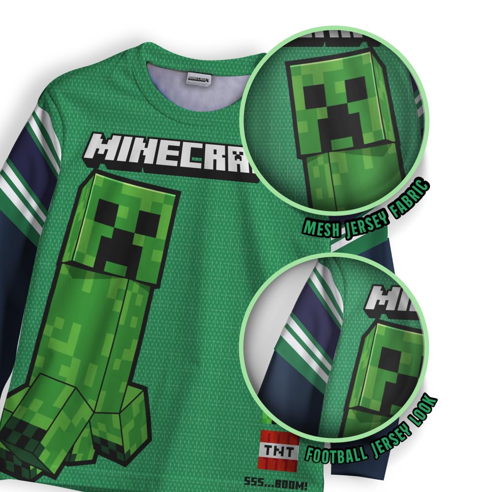 Minecraft Jungen Creeper Boys 2-piece Jersey Set Hosenbekleidungsset (2er Pack)
