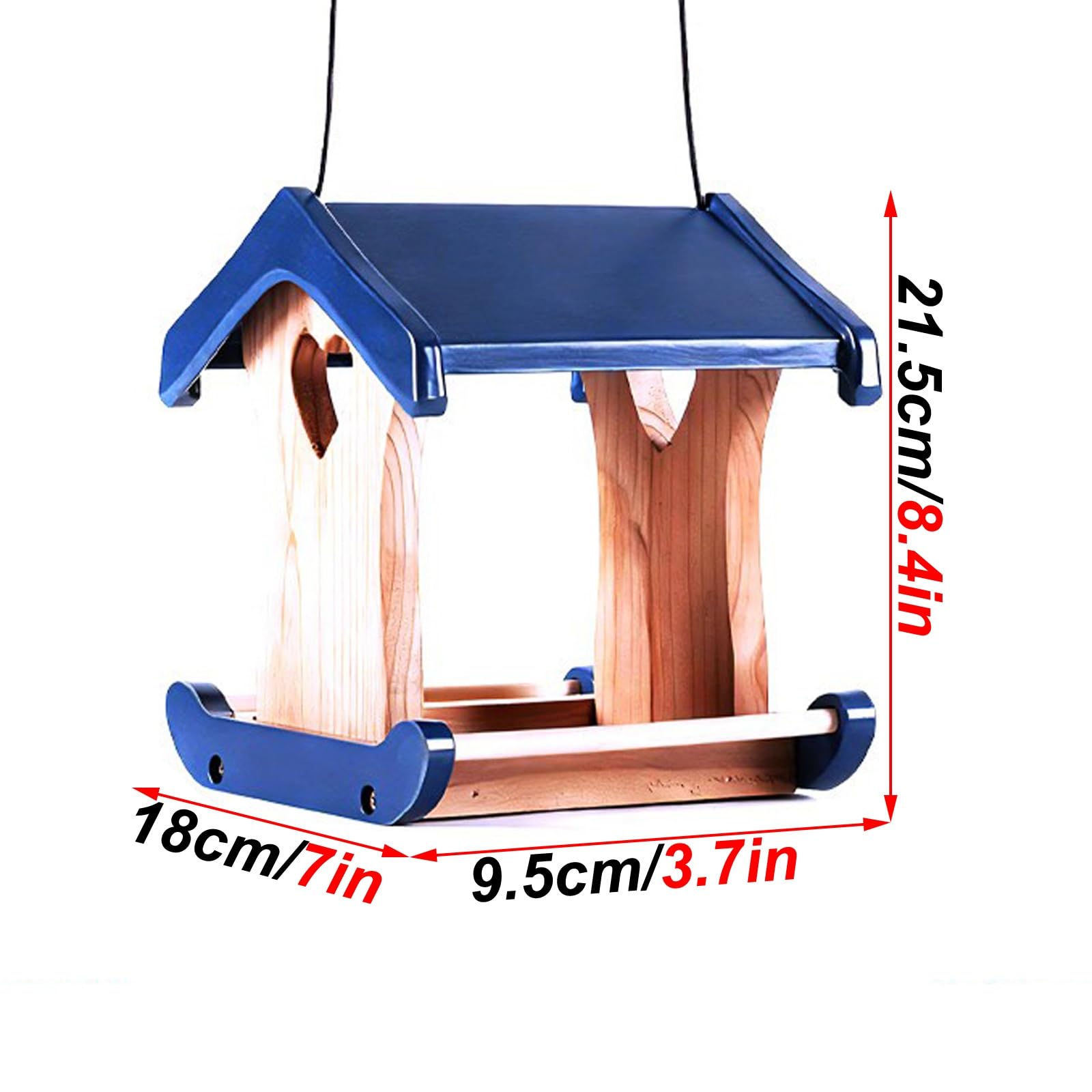 Mangiatoia per Uccelli da Esterno, Mangiatoia per Uccelli da Appendere, con Copertura Superiore Impermeabile, Aspetto Semplice, per Balcone, Cortile