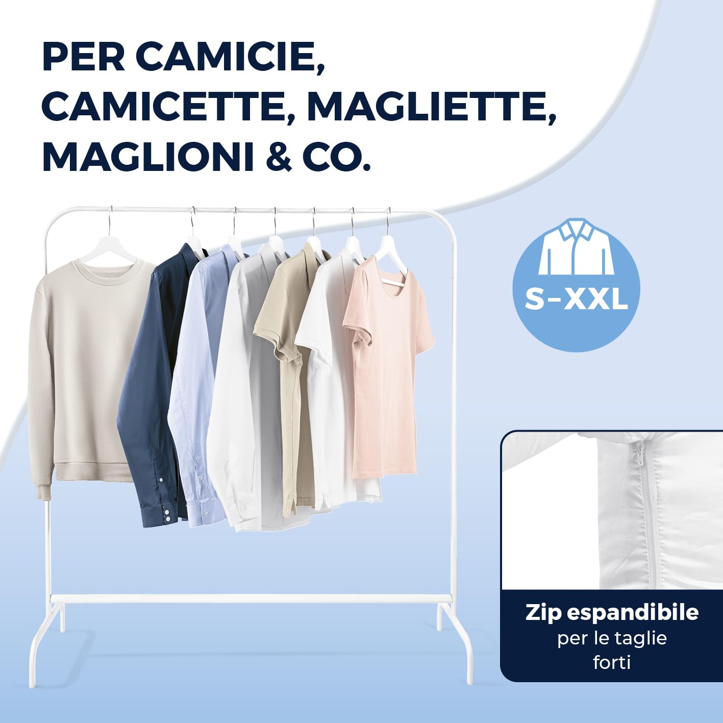 CLEANmaxx Stiratura automatica delle camicie PRO | Sostituisce il ferro da stiro, l'asse da stiro e la vaporiera | Dispositivo di stiratura per camicie, camicette e T-shirt | Innovativo ed efficiente