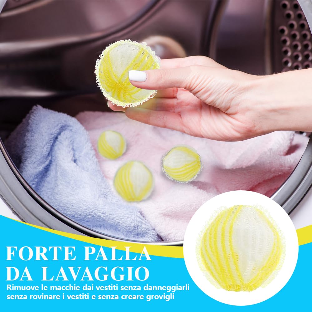 Palline Acchiappa Capelli Per Lavatrice - Set Da 12 Riutilizzabili, Rimuovono Peli Animali E Lanugine - Foto 3