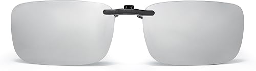 Lentes de sol rectangulares sin montura con clip, lentes polarizados ligeros para hombres y mujeres