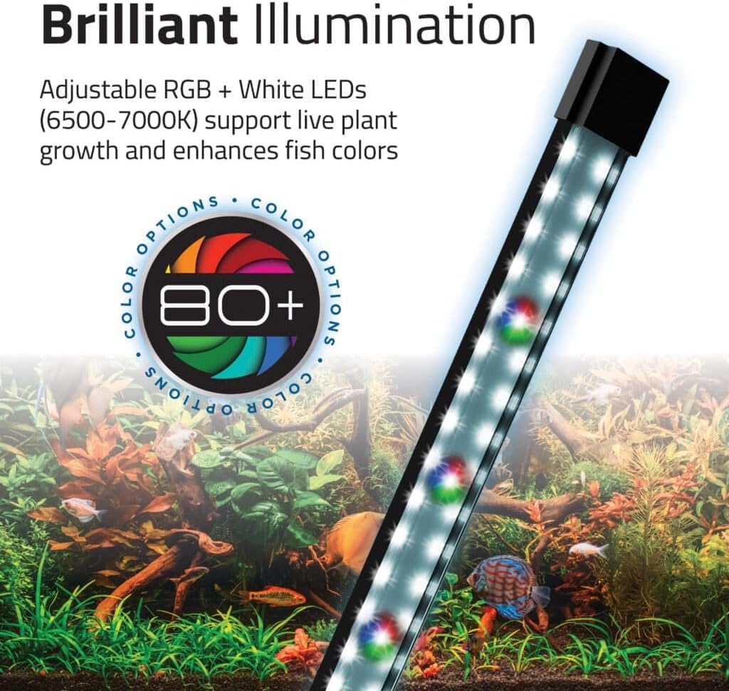 Fluval Flex 2.0 Aquarium Kit - Freshwater Fish Tank with Curved Glass - Includes 7500K LED Light, Lid and 3-Stage Filtration System (9 Gallon)