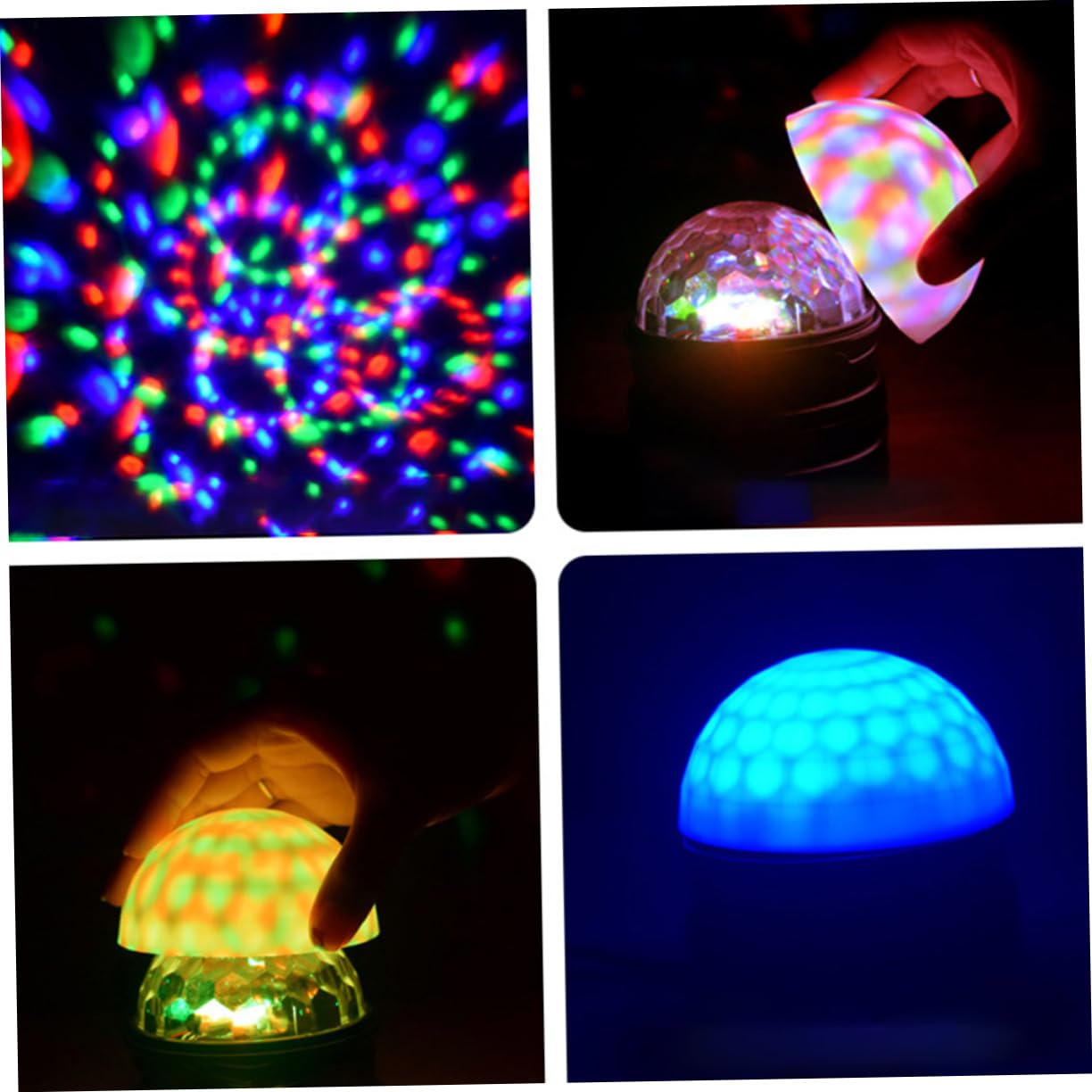 Yardwe USB Party Light Disco Ball with Sound Activation Remote Control LED Stage Lighting for Parties Dance Ktv Bars Portable Design