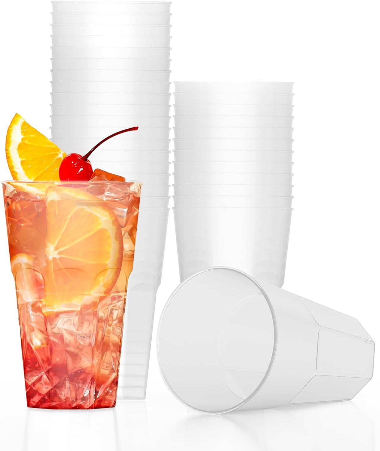 Partybecher Set 50 Stück, 0,4l, Bruchsichere Mehrwegbecher für Feste, Hochzeiten