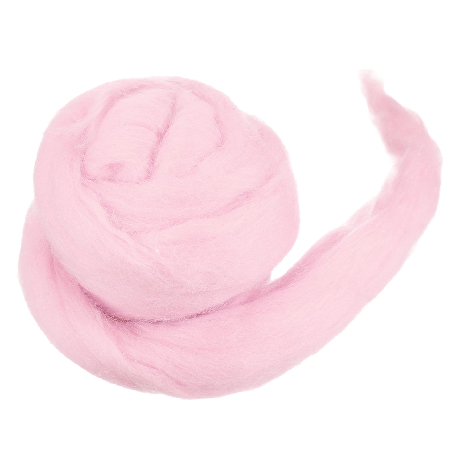MECCANIXITY Wool Roving Yarn Soft Felting Wool 50g/1.76oz Pure Chunky Roving Yarn for Needle Felting Knitting Blanket Spinning Weaving Art DIY Craft Light Pink
