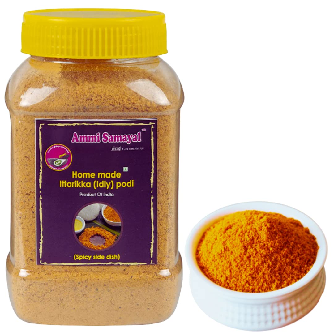 Ammi Samayal Homemade Idli Podi | Authentic Andhra Gun Powder | Traditional Instant Molaga Podi for Idly & Dosa | Spicy South Indian Chutney Powder | Premium 200g Pack