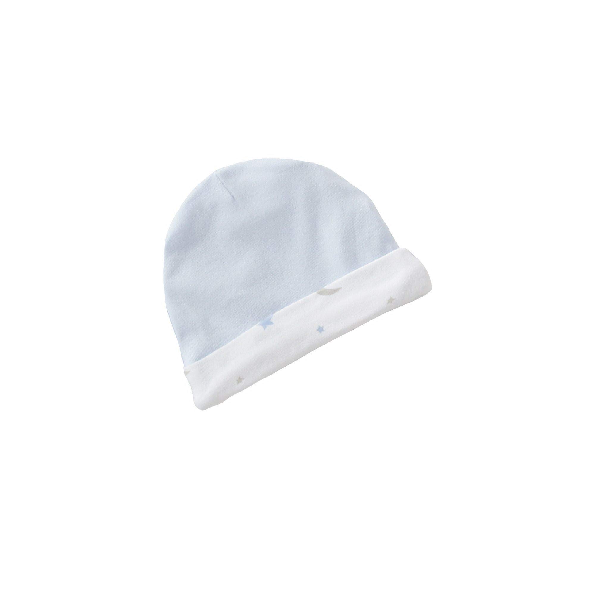 TROIS KILOS SEPT - Kit Naissance 6 Pièces - 1 mois - Velours Blanc - Motif Lune - (Pyjama, Body, Bonnet, Moufles, Chaussons et Pochon de Rangement) - Cadeau Bébé Mixte Garçon et Fille