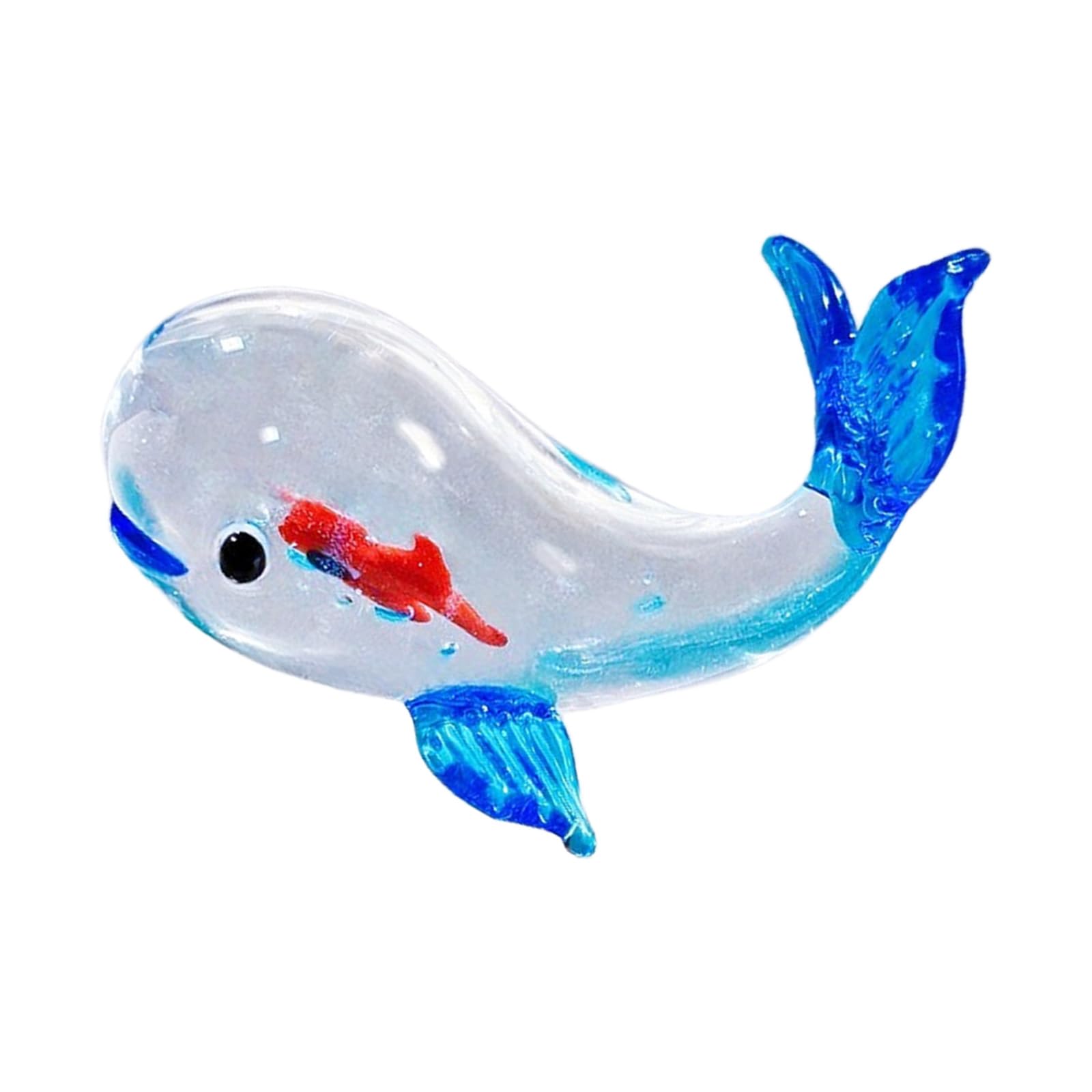 Tsophreniq Glass Fish Tanks Figurines Tabletop Centerpiece Ornament Home Decors Crystal Collectible Figurine Christmas Tabletop Centerpiece