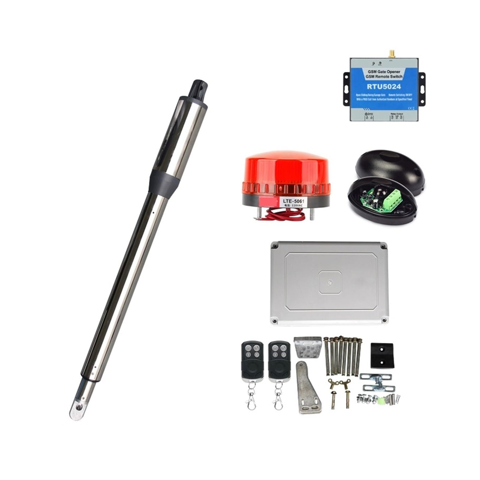 Rsgxlfqzvak Kit 7 Automatic Door Opener, Automatic 300Kg Single Leaf Door Electric Swing Gate Opener Motor Dc Linear Actuator Operator Access Control System(Kit 7)