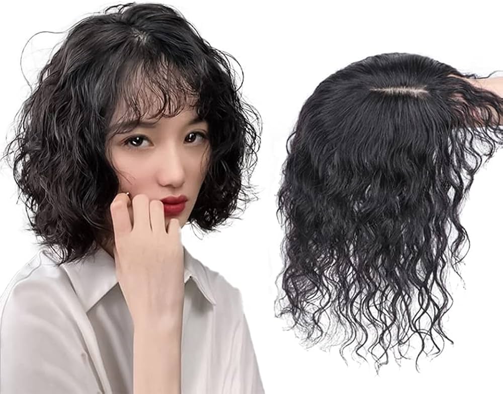 Amazon.co.jp: AMOXO 部分ウィッグ 人毛 カール ウェーブ かつら