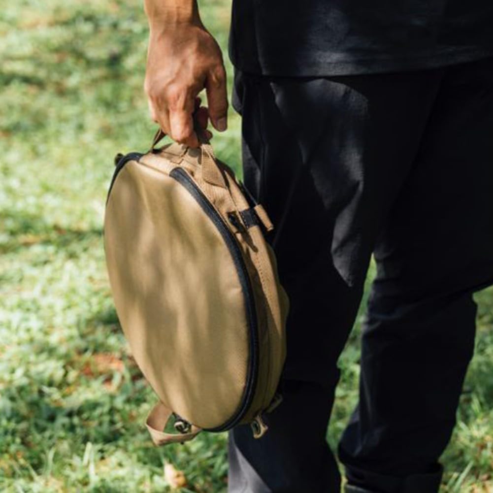 Tragbarer 20 l faltbarer Outdoor-Mülleimer für Camping & Grillen, wasserdichter 600D-Oxford-Mülleimer mit Tragegriffen