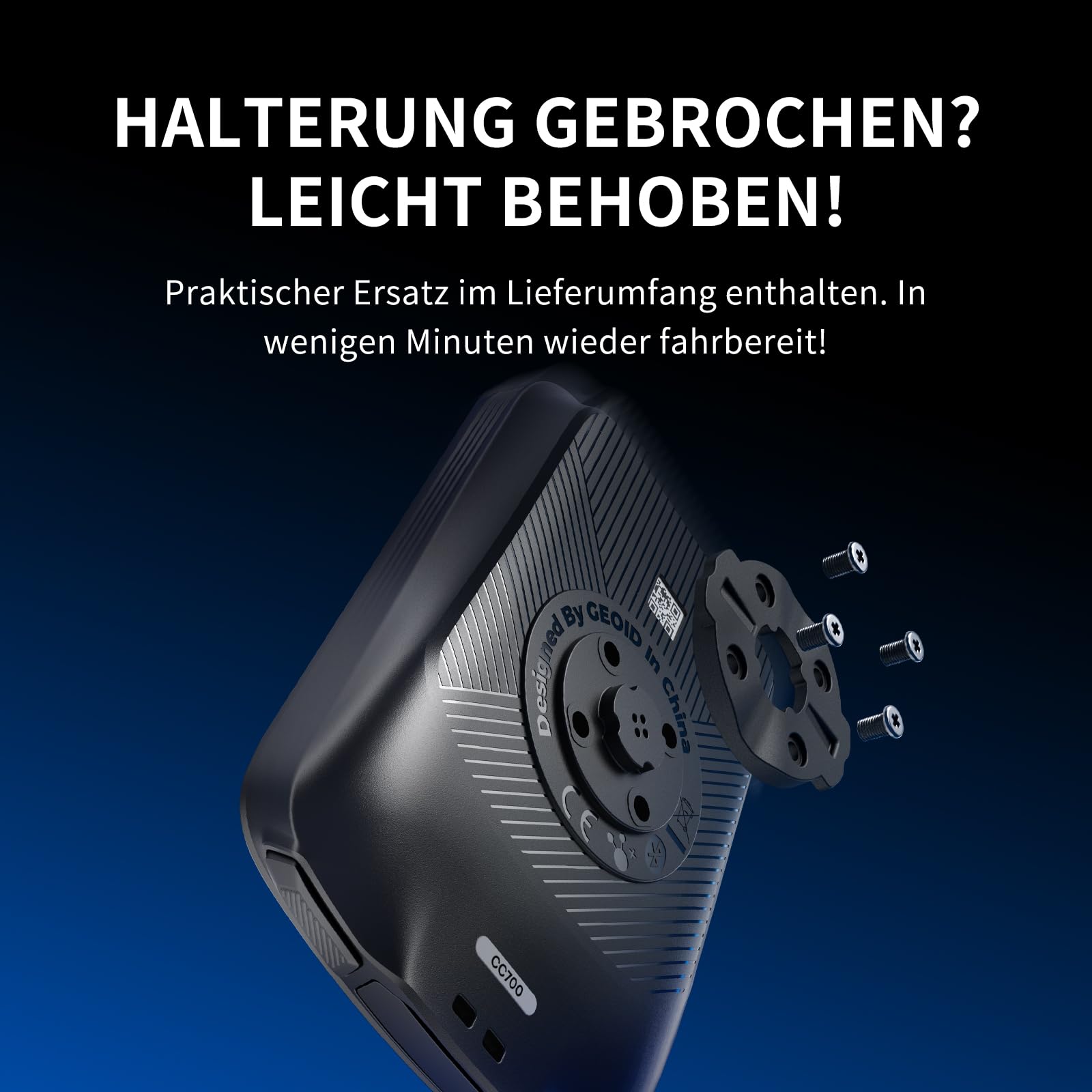 GEOID CC700 GPS Fahrradcomputer kabellos mit 2,8 Zoll Farbbildschirm – Fahrradtacho mit Route-Navigation, ANT+ & Bluetooth, IPX7 wasserdicht, 15-25 Std. Akkulaufzei