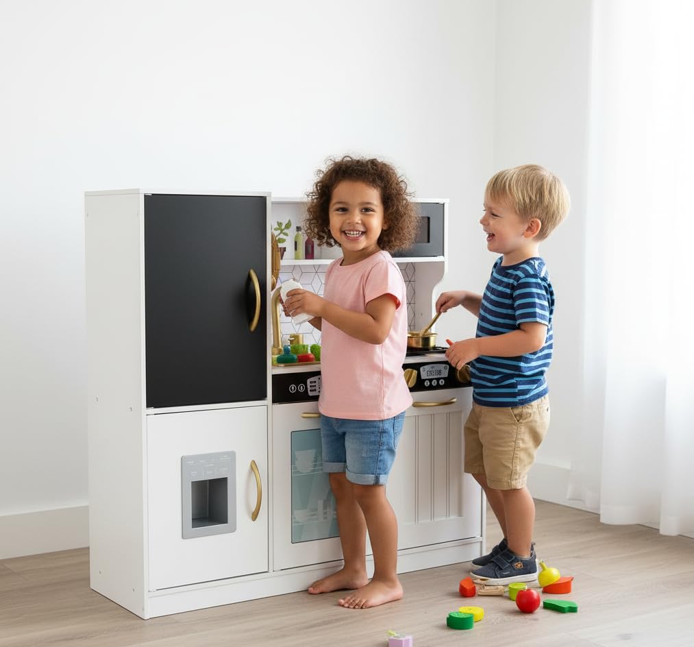 Cuisine en bois NOTE avec écran effaçable – un univers de créativité pour votre enfant ! FR Cuisine en bois NOTE avec écran effaçable – un univers de créativité pour votre enfant ! FR