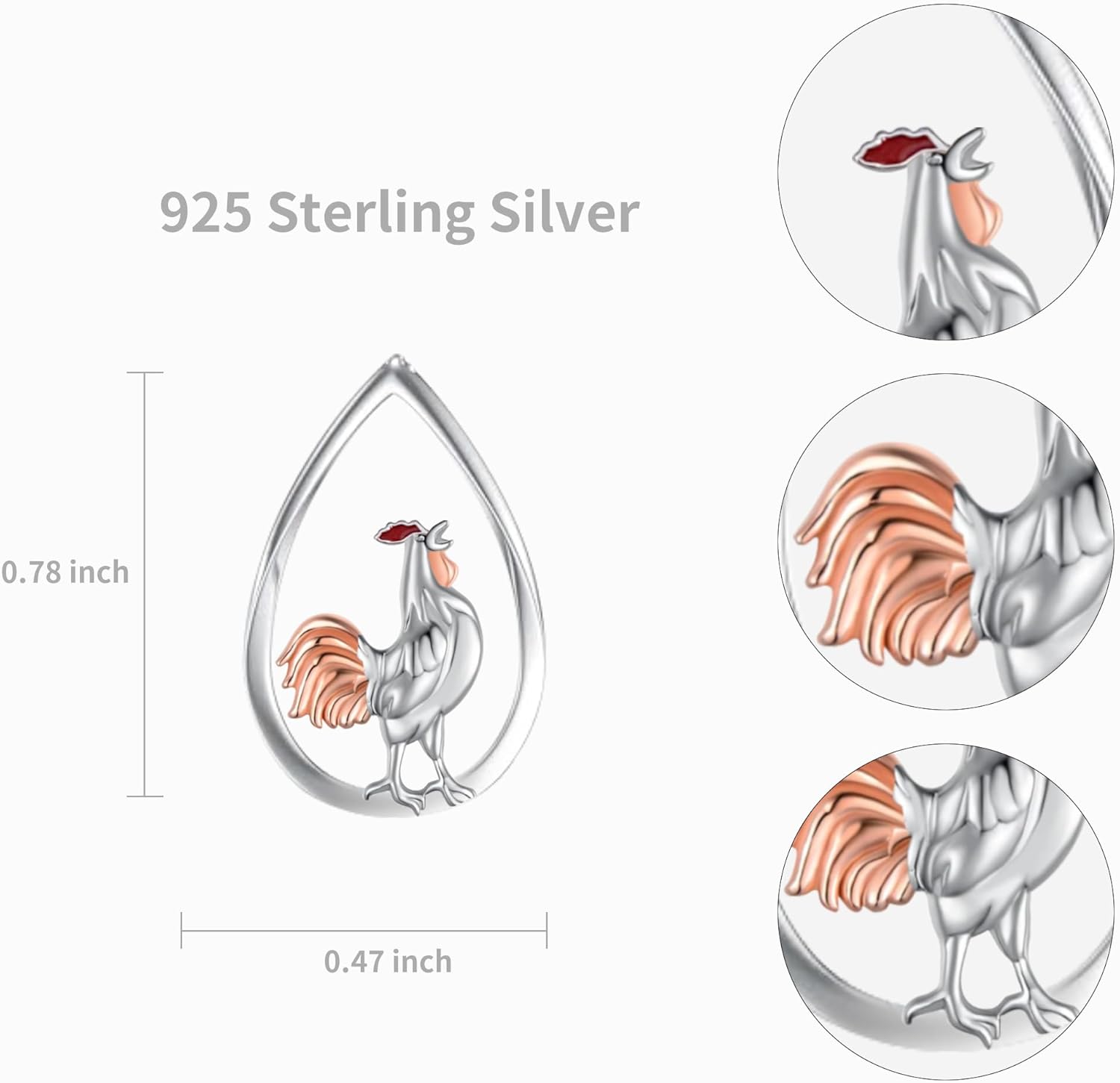 Sterling Phoenix & Duck Dangle Earrings - Unique Animal Earrings for Women for Christmas or Birthday