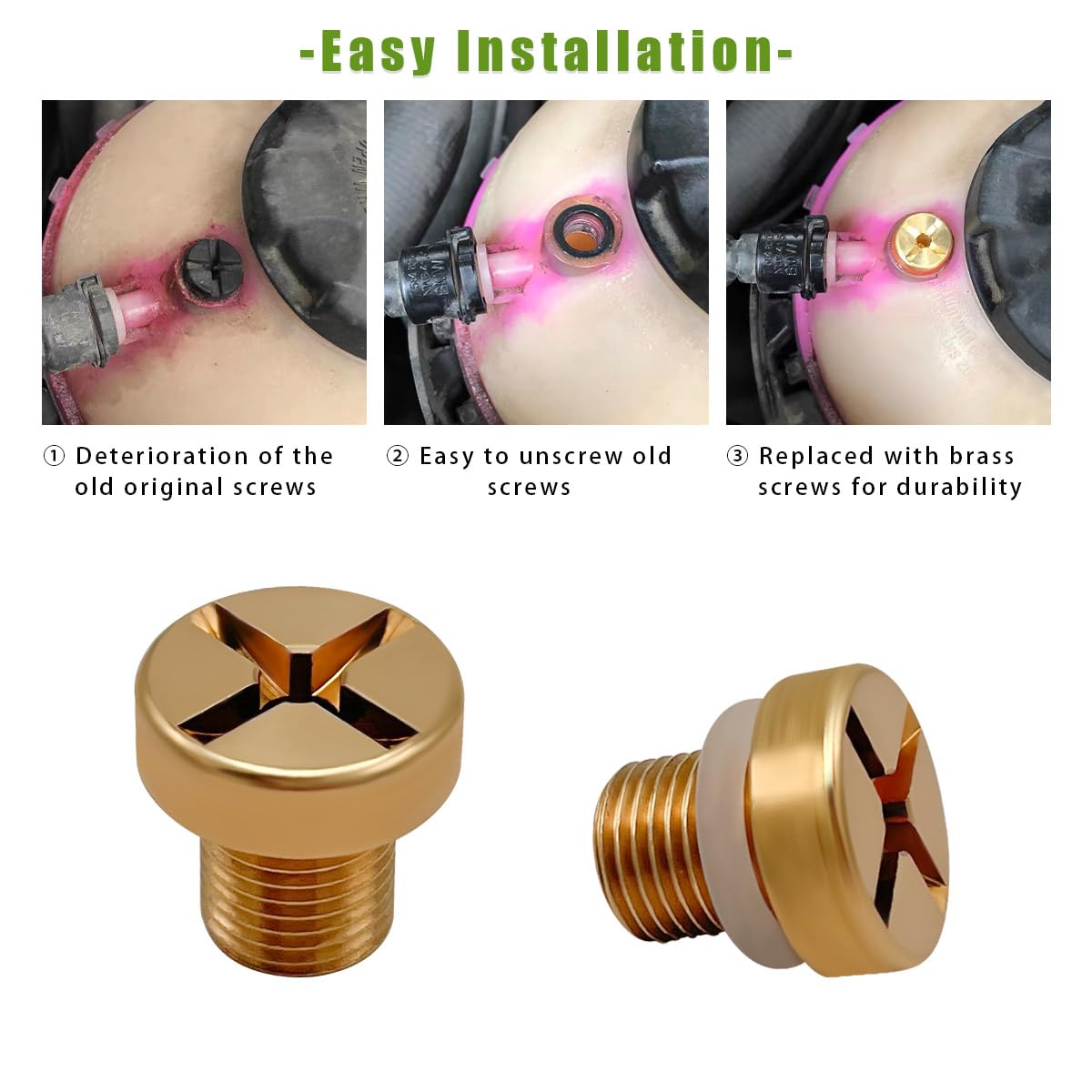 Screws Radiator Support Snapklik.com : Suvnie Radiator Coolant Expansion Tank Bleeder Screw ...