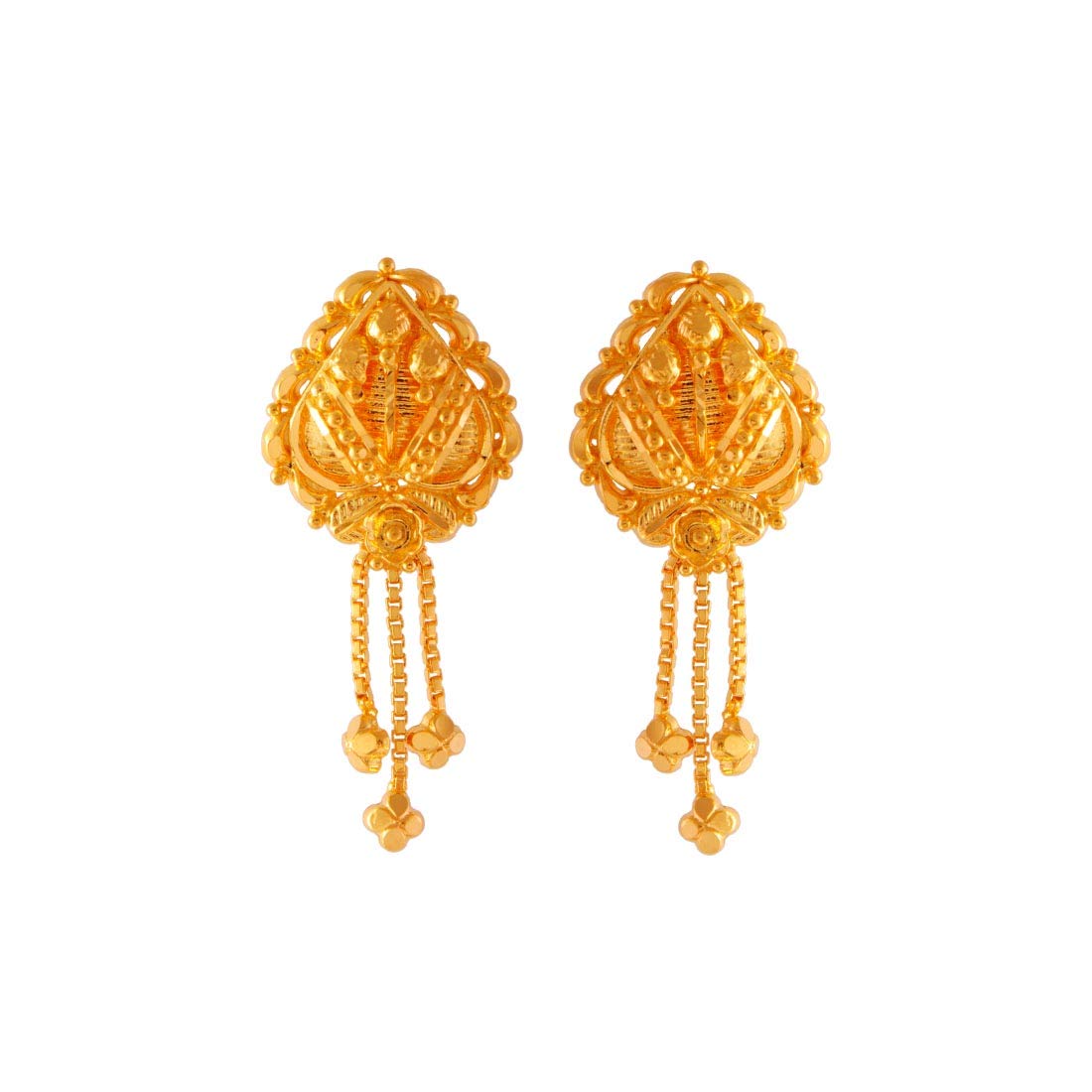 p.c. chandra jewellers 22k (916) Yellow Gold Stud Earrings for Women-picture-10