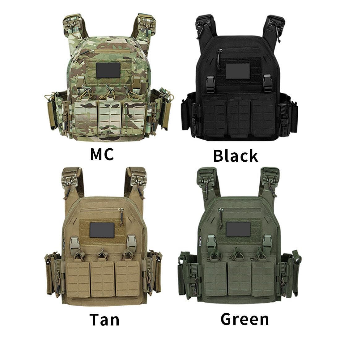 Verstellbare, leichte Taktische Weste mit Schnellverschluss für Militärbegeisterte, Molle-Militär-Kampftrainingsausrüstung für Airsoft, CS-Spiele und Outdoor-Sport