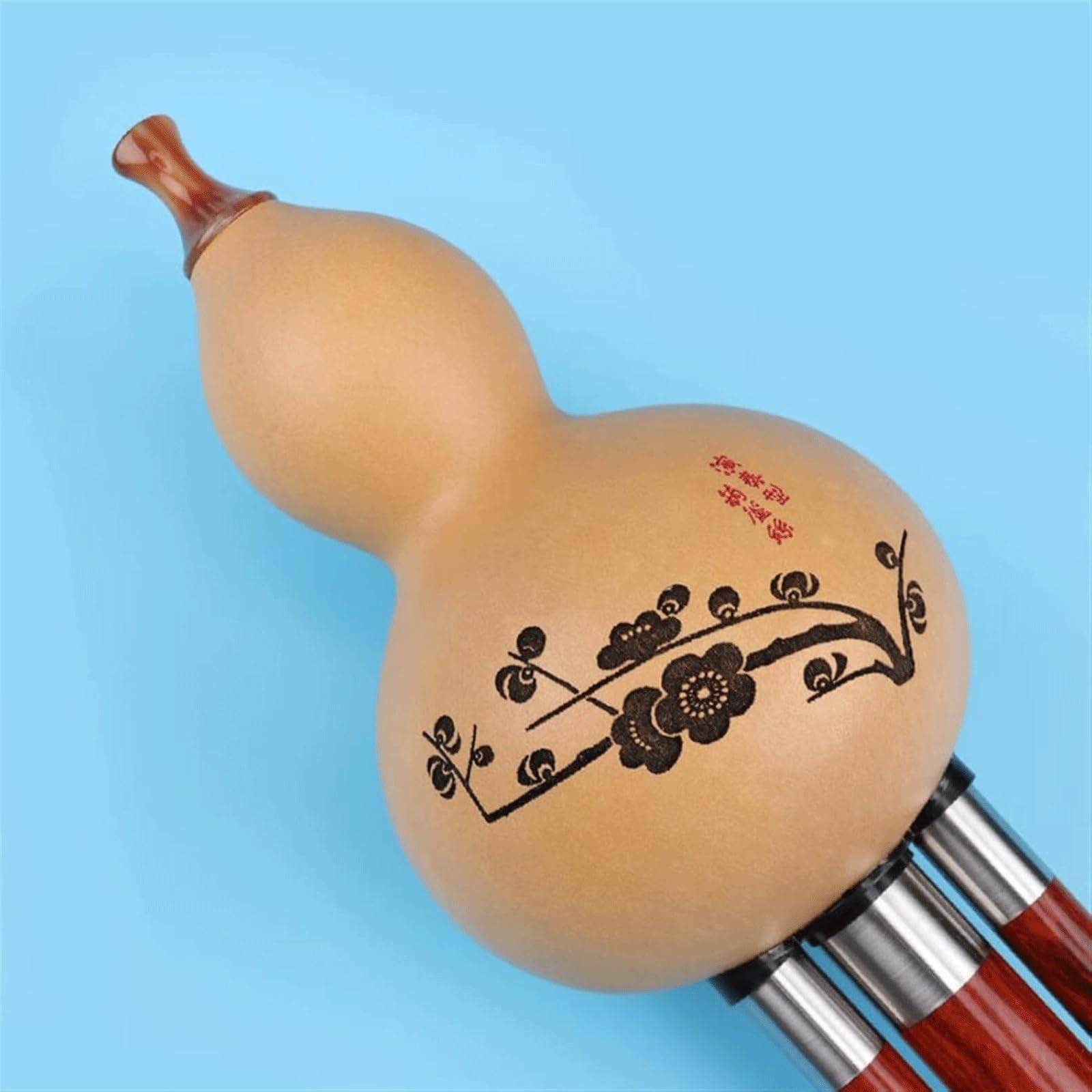 Instrumento de Viento étnico, Instrumento Hulusi, Tubo de Sonido de Caoba, Flauta Hulusi Profesional para Adultos Flauta de Calabaza