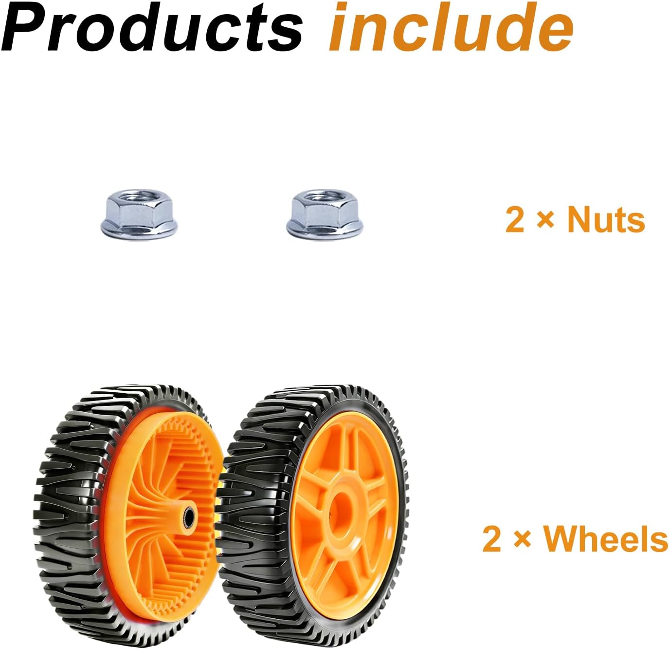 193912X460 Lawn Mower Wheels, Front Drive Wheel 8 Inch for Husqvarna AYP 581009202, Replaces Craftsman 917376161, HU 7021RES Self-Propelled Mower, 2 Pack
