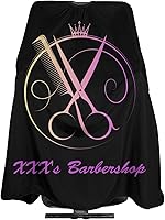 Vista 24 de Capa de peluquero personalizada, Capa de salón para corte de pelo personalizada para hombres