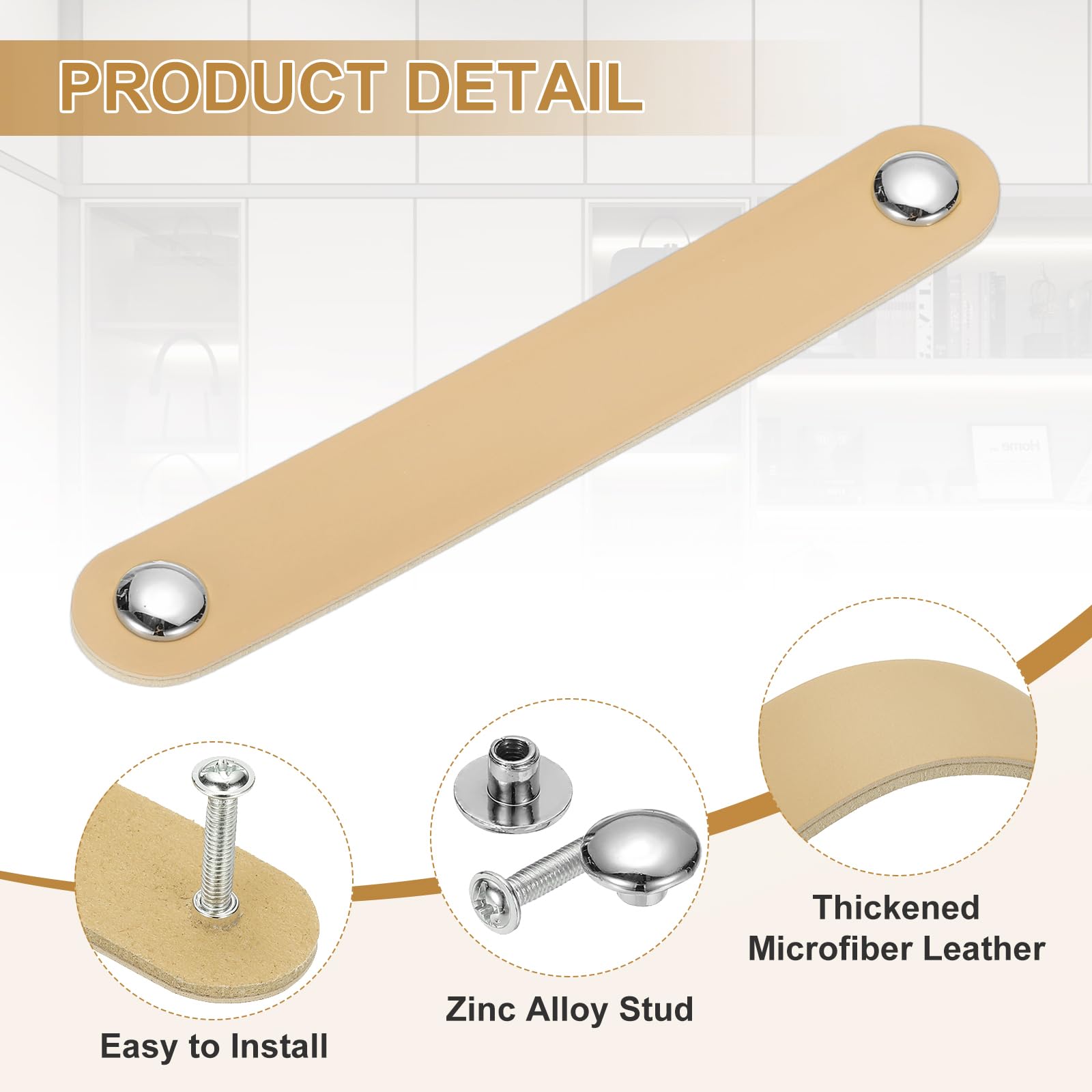 PATIKIL Leather Drawer Pulls - Image 3