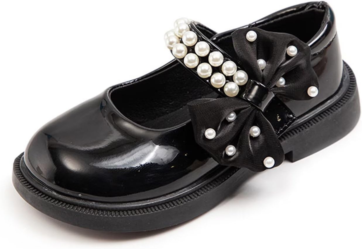 TangDao Girls Dress Shoes Girl School Uniform Mary Jane Bowknot Ballet Princess Wedding Party Flats for Toddler Kids