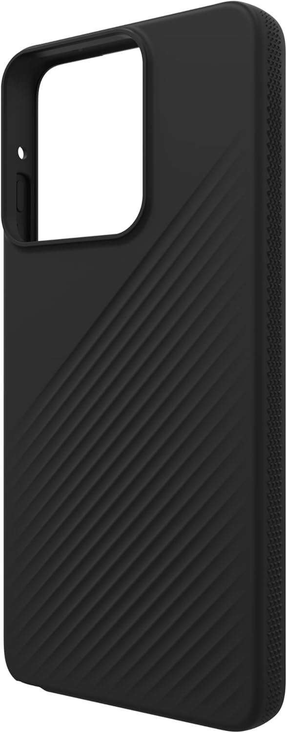 ZAGG Luxe Motorola Moto g Stylus 2025 Case - 10ft Drop Protection, Eco-Friendly, Wireless Charging Compatible, Slim Lightweight Design, Ripple Pattern for Secure Grip, Black