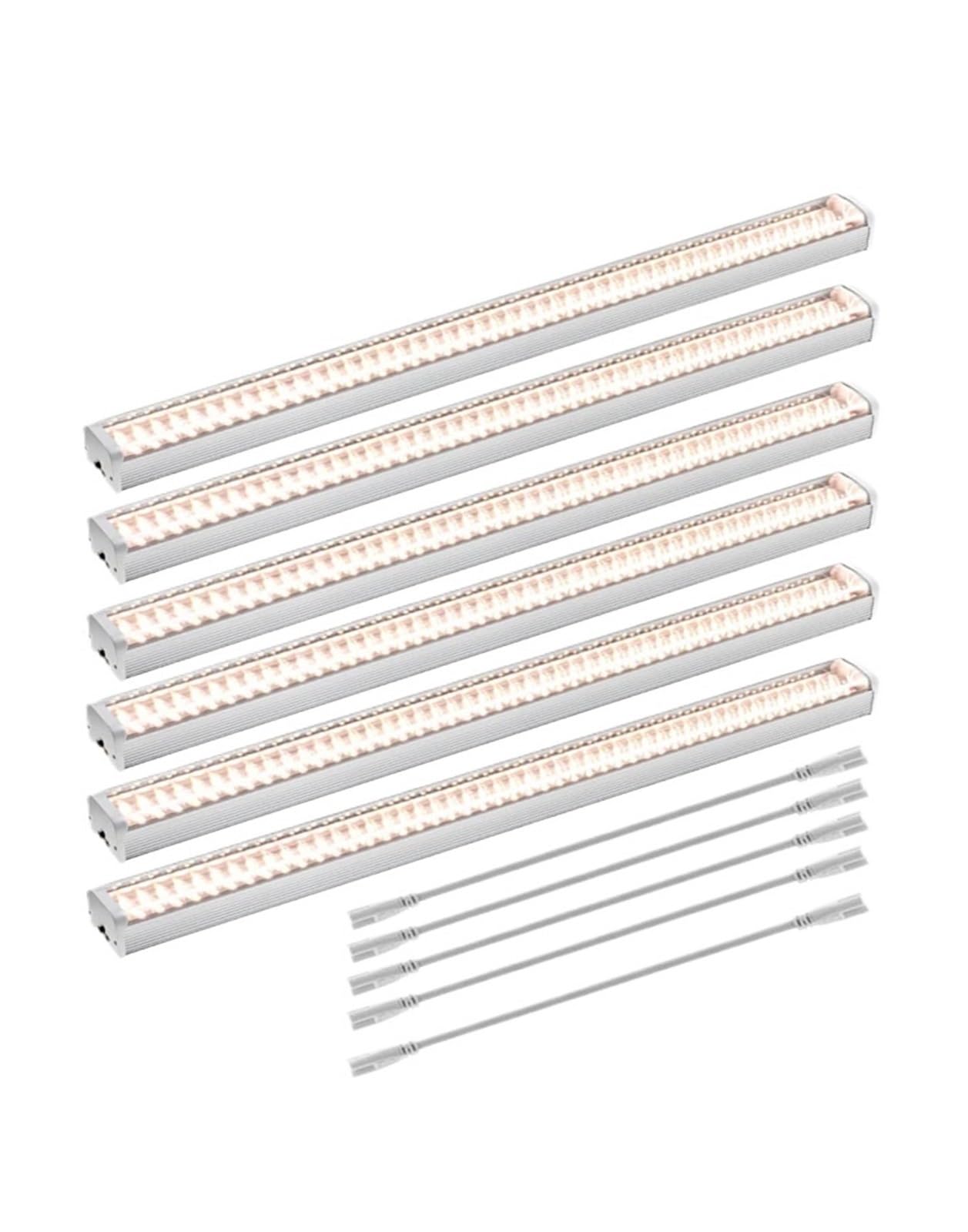 Oświetlenie LED do uprawy 25W X6 Sunshine Fullspectrum Różowe światło używane ogrodnictwa Wzrost roślin w pomieszczeniach Oświetlacz ogrodniczy(With timer,White 25W X 6)
