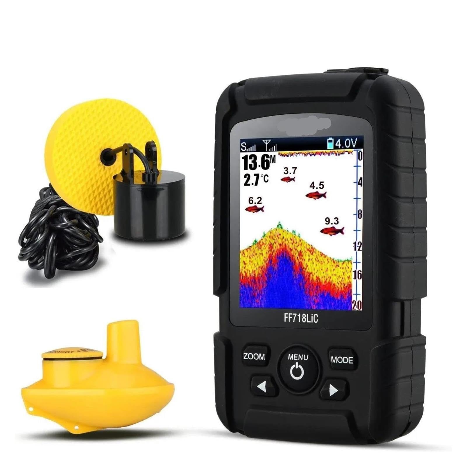 Fotocamera per la Pesca Subacquea Ecoscandaglio Galleggiante Impermeabile ecoscandaglio Dual Mode Wireless e cablato