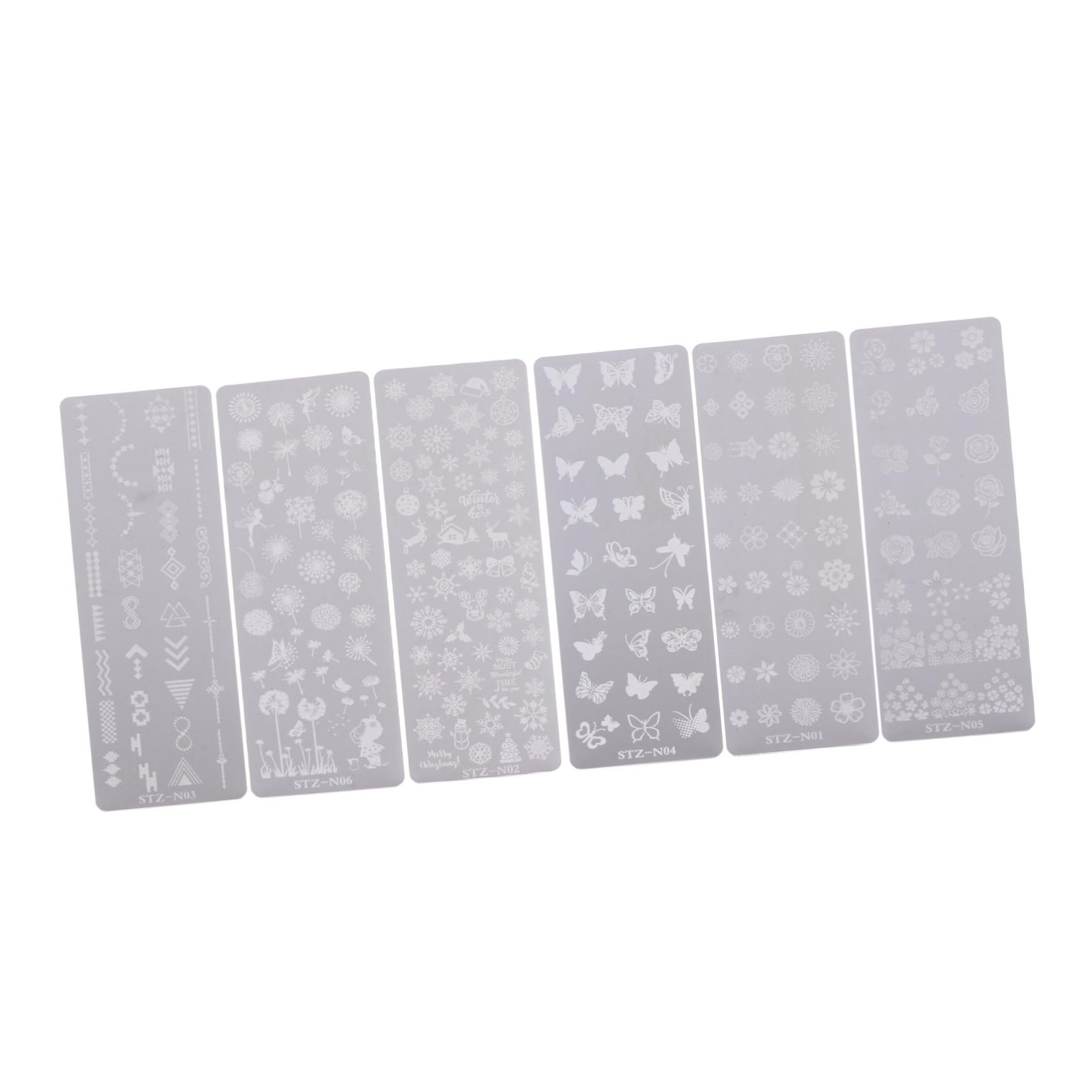 Plaque de l'ongle Healvian : 18 modèles d'estampage vintage pour nail art