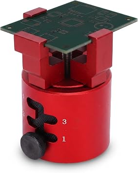 PCB Circuit Board Holder Stand C1390cs 4 Gear Adjustable Angles Soldering Kit with Solid Metal Structure Secure PCB Locking for Soldering Electronic Repair Assembly Project