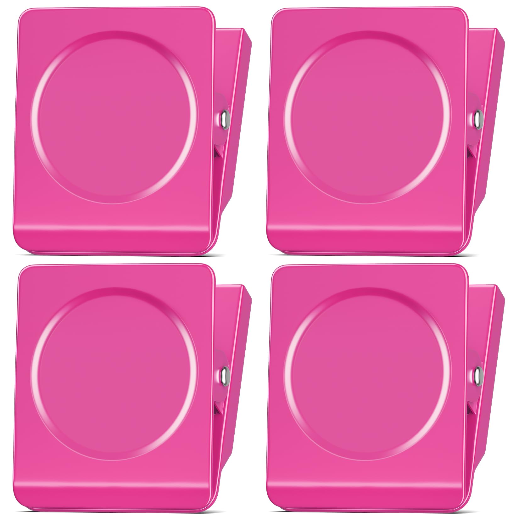 FINDMAG Pink Magnetic Clips, 2.2inch Heavy Duty, Strong Magnet Clips for Fridge, Whiteboard, Classroom, Office (Pack of 4) — image 1