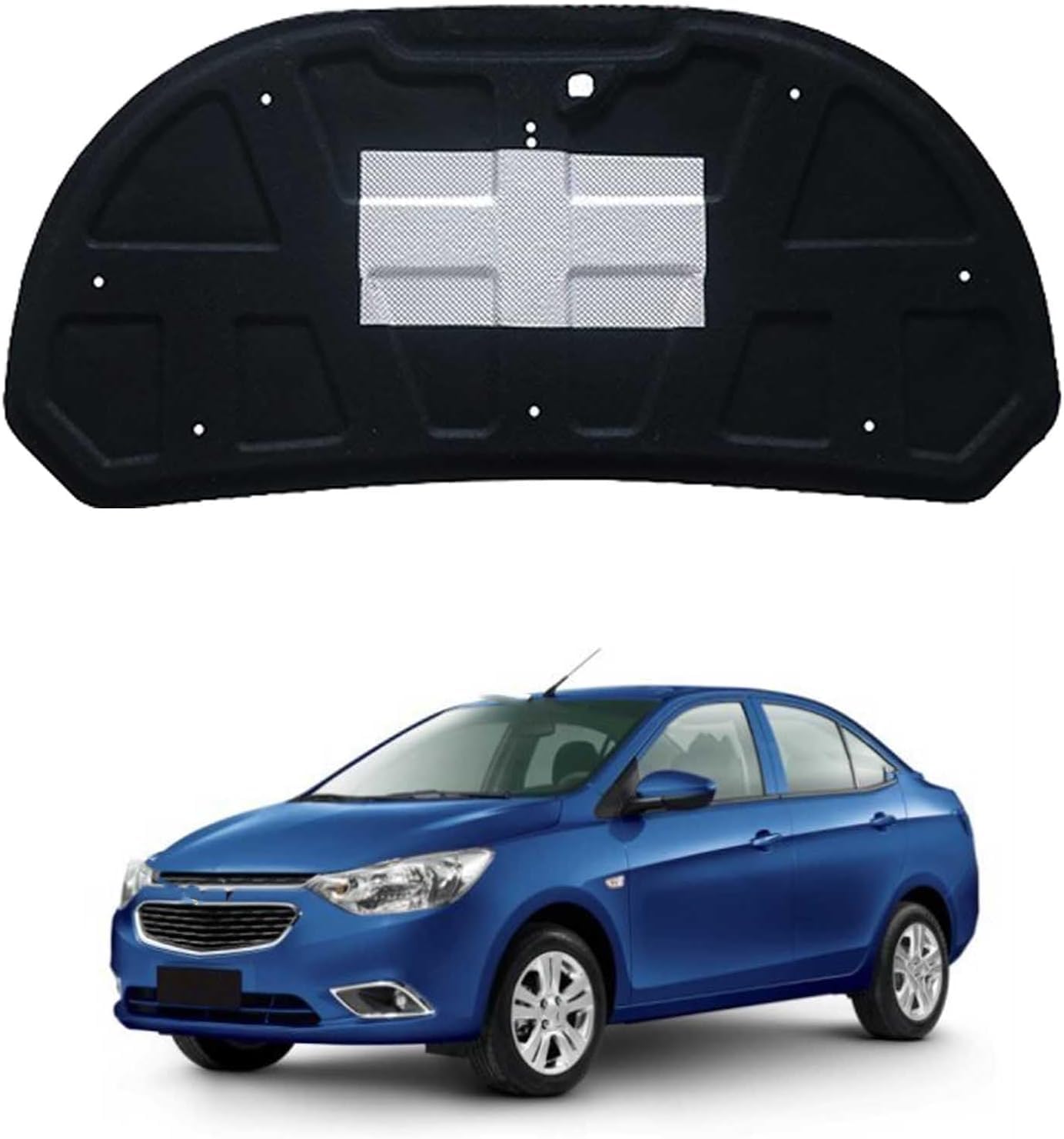 Liufangfc Normal Bonnet Insulation Mat 10Mm For Sail 2015-2019 – Fireproof Engine Sound Deadening & Heat Shield Acoustic Liner With Clips