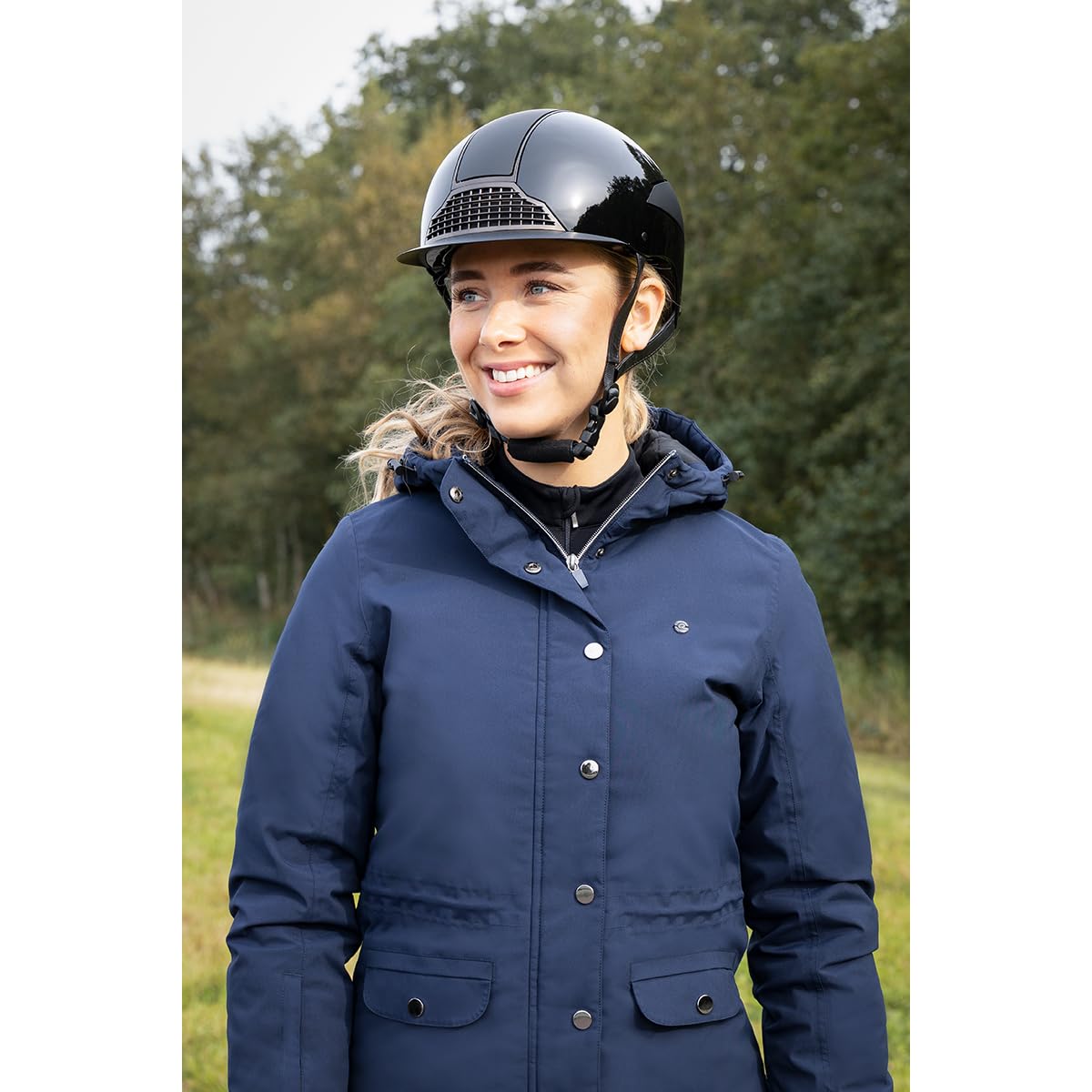 QHP Kask jeździecki Miami ciemnoniebieski - 55-57 cm