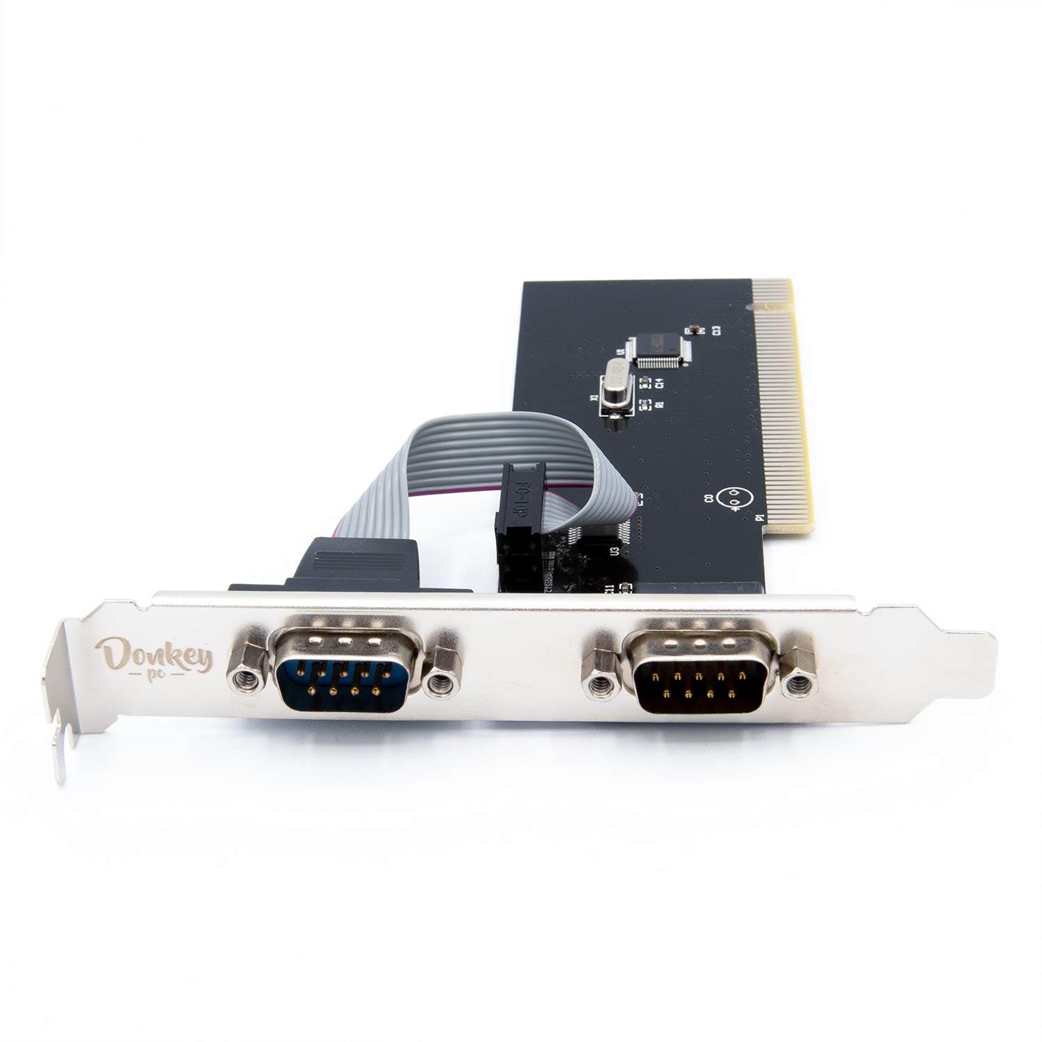 Tarjeta expansión PCI de 2 Puertos Serie DB9 PCI Pines RS232 Adaptador de Tarjeta para Ordenador. Ideal para impresoras de Tickets, lectores de códigos y Similar.