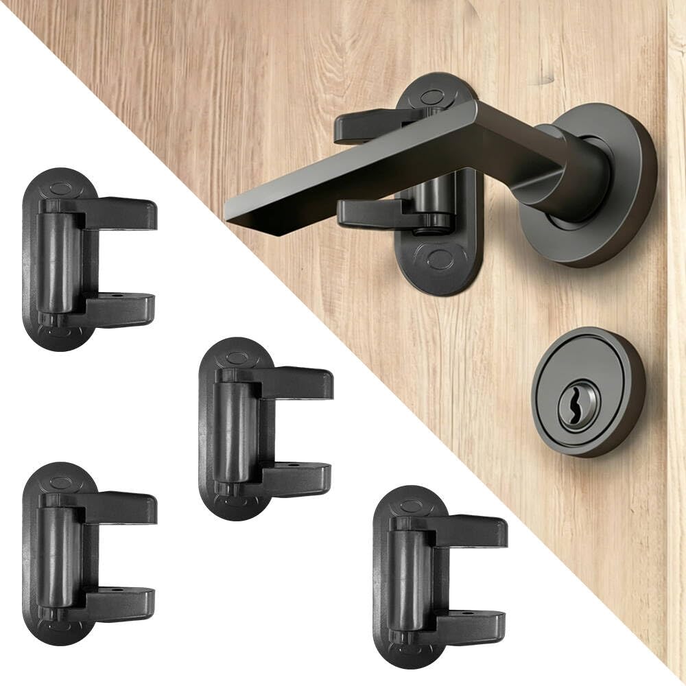 FEIHS 4 Pcs Door Lever Safety Lock,Suitable for Homes, Offices and Schools