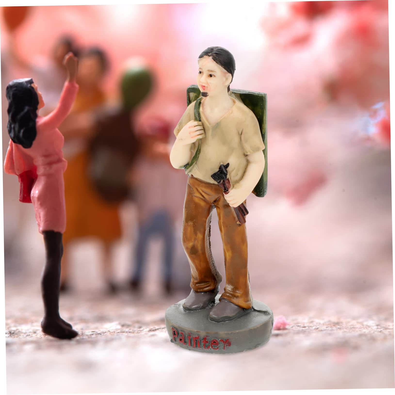 Set di 7 Figure Realistiche in Resina per Modellismo, Miniature Persone per Progetti Scolastici o Decorazioni, Accessori per Tavolo in Sabbia, Stile Realistico Stili multipli