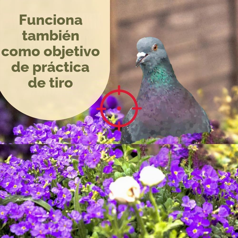 HHH Caza 6X Media Concha Flocado Paloma Cebo Bird Caza señuelos con Clavijas Bird Llamando Accesorios para Caza Y Tiro