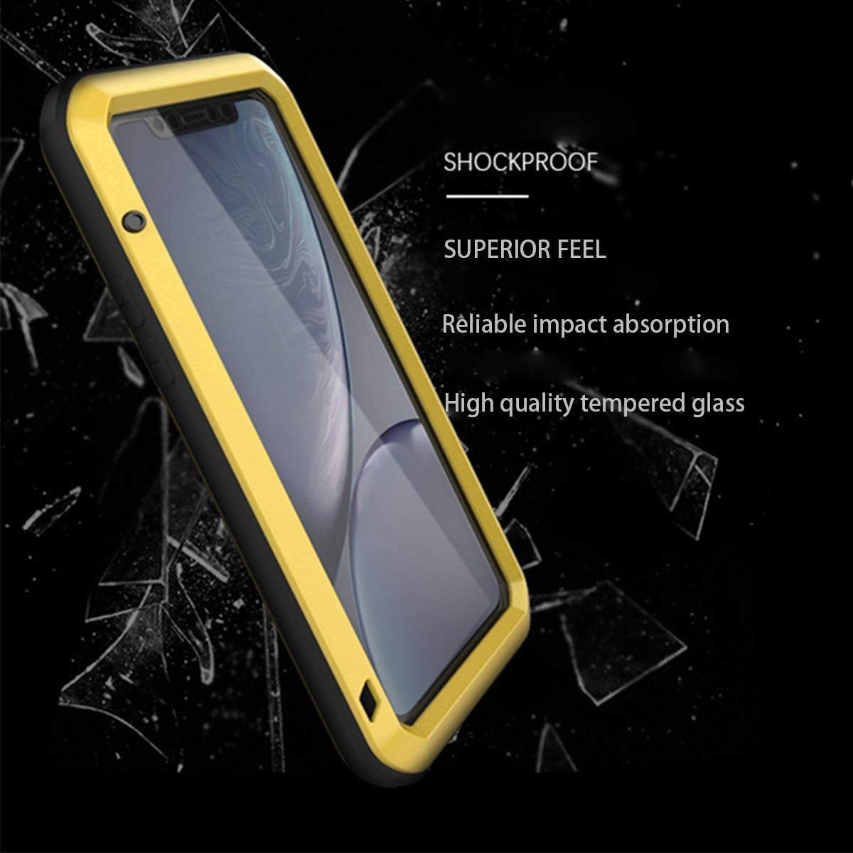 Up To 40% OFF LOVE MEI for iPhone 12 Case, Heavy Duty Outdoor Sports Shockproof Waterproof Metal Cover Full Body Rugged Hard Case Built in Tempered Glass for iPhone 12 (Black)
